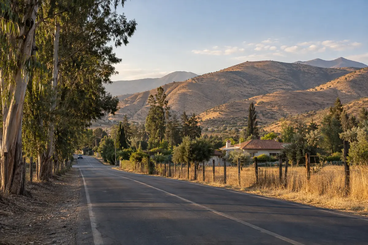 Terreno de campo en la zona norte de Santiago donde se instalan baños químicos